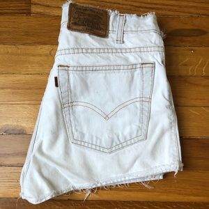 Vintage Levi Straus Distressed Denim Shorts, 28